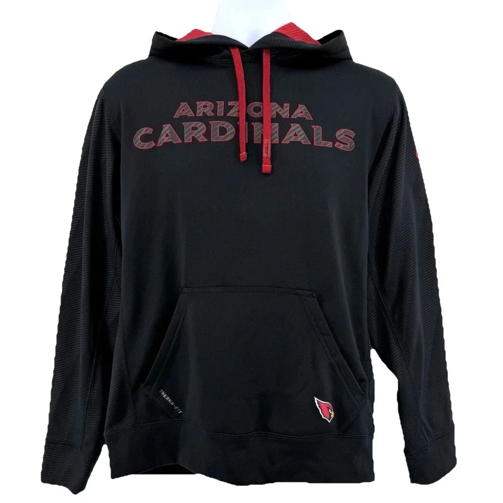Arizona Cardinals Nike NFL On Field  Men's S‎ Therma-FIT Hoodie Black Red Logo